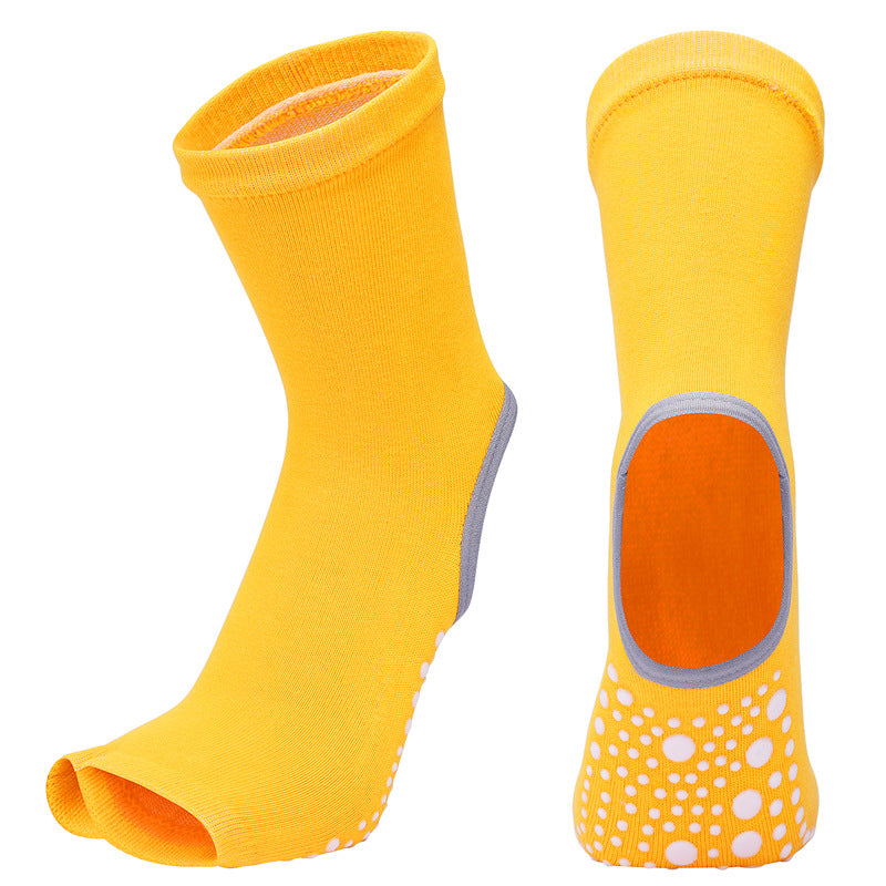 Women's Mid Tube Yoga Socks Half Finger And Split Finger