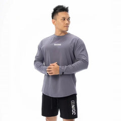 Fashion Sports Fitness Long Sleeve T-shirt Men