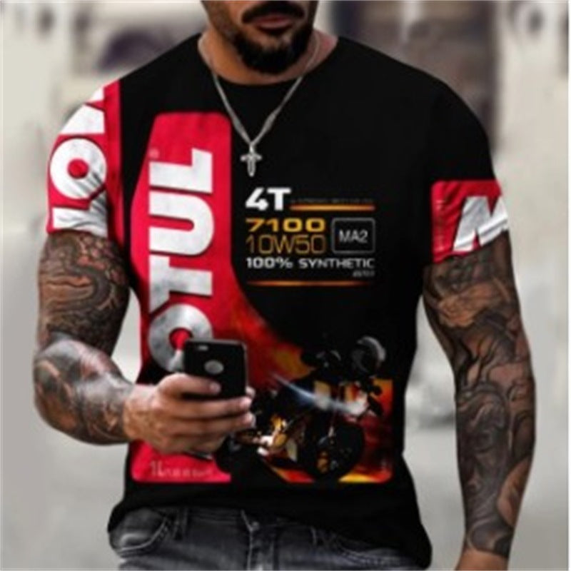 Digital Printing Short Sleeve Fashion T-shirt Men