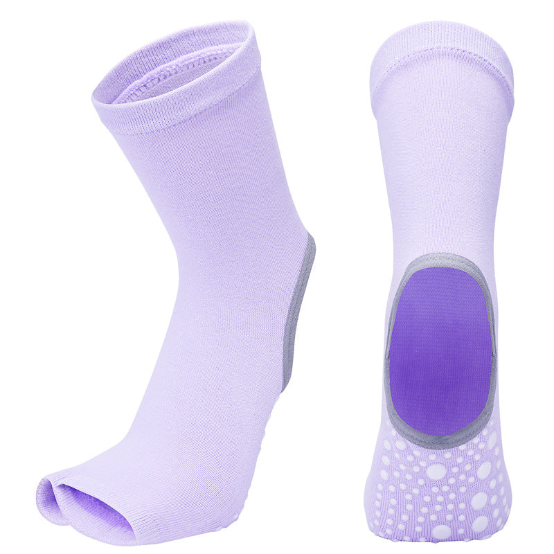 Women's Mid Tube Yoga Socks Half Finger And Split Finger