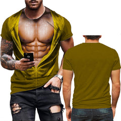 Printed Round Neck Casual T-shirt For Men