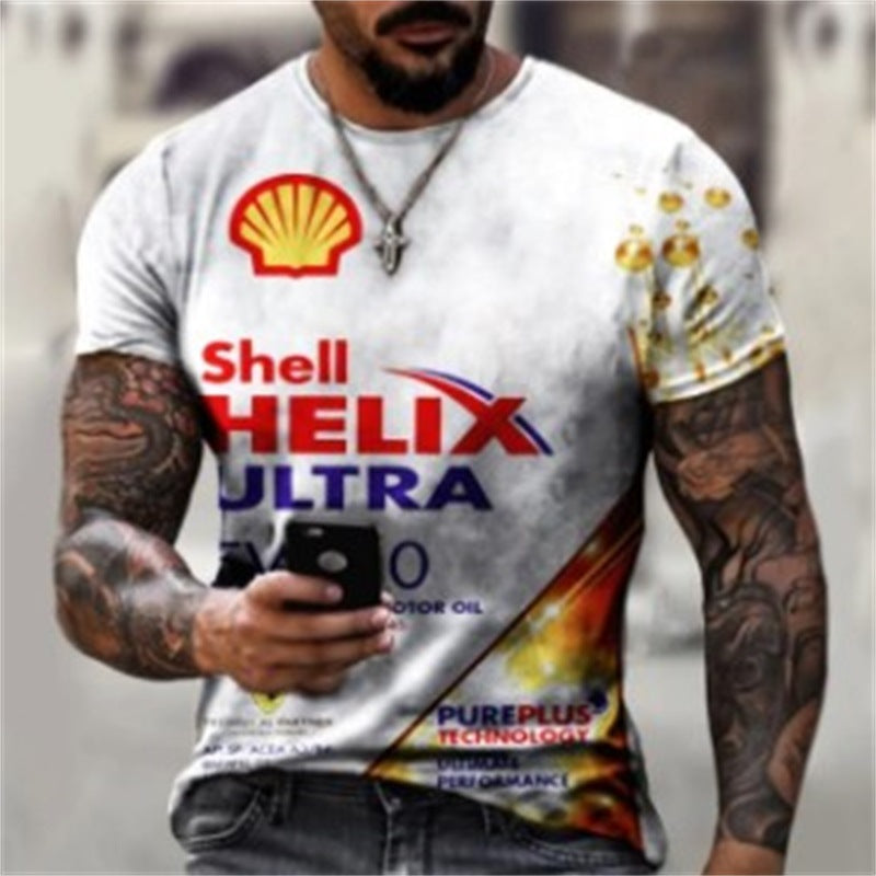 Digital Printing Short Sleeve Fashion T-shirt Men