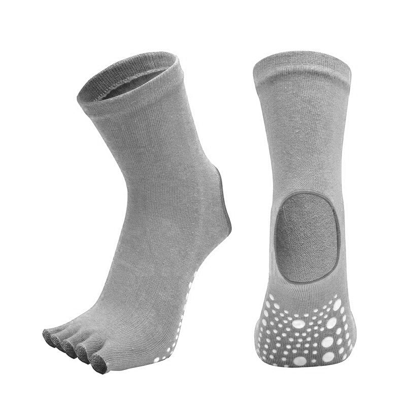 Women's Mid Tube Yoga Socks Half Finger And Split Finger