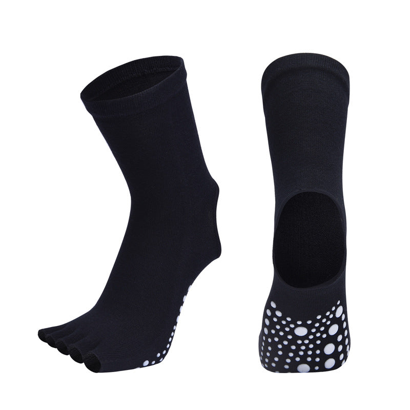 Women's Mid Tube Yoga Socks Half Finger And Split Finger